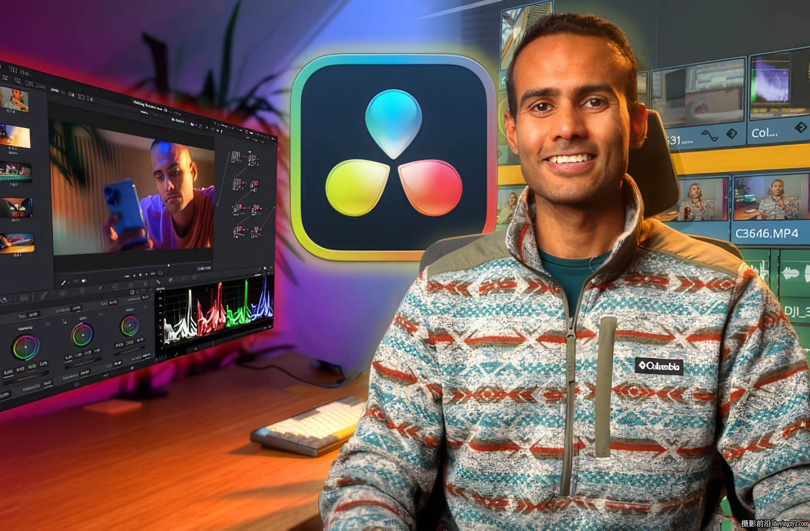 DaVinci Resolve 19 完整剪辑颜色分级调色大师班教程-中英字幕