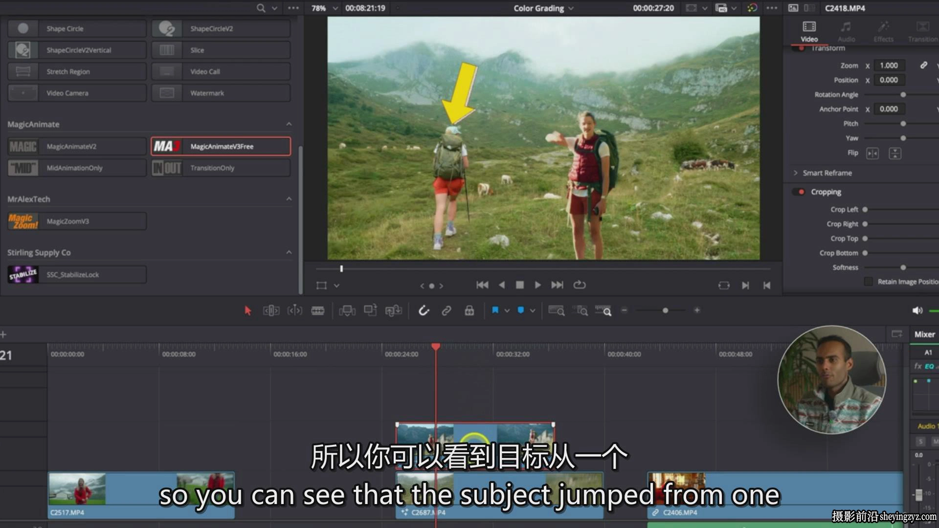 DaVinci Resolve 19 完整剪辑颜色分级调色大师班教程-中英字幕