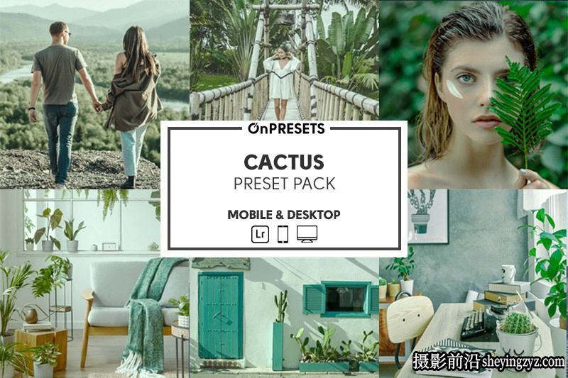 网红风格人像清新绿色调LR预设ACR调色预设 OnPresets -CACTUS