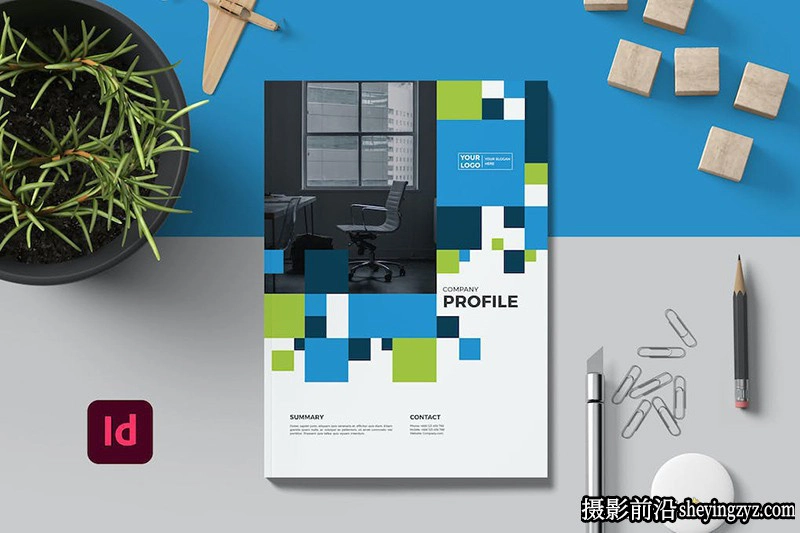 公司企业简介宣传手册排版布局InDesign模板素材
