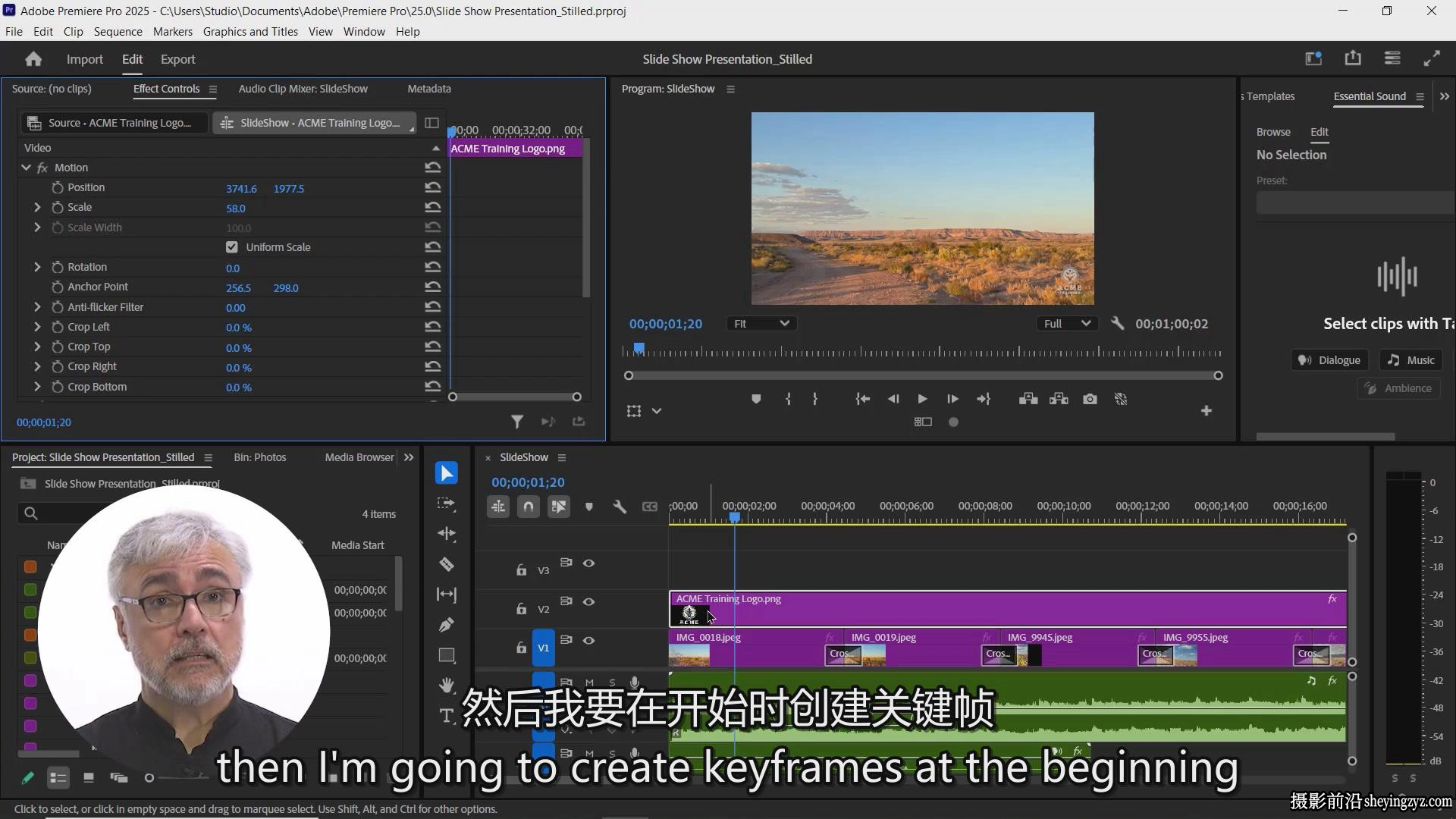 Premiere Pro– (2025)初学者视频剪辑完整指南教程-中英字幕