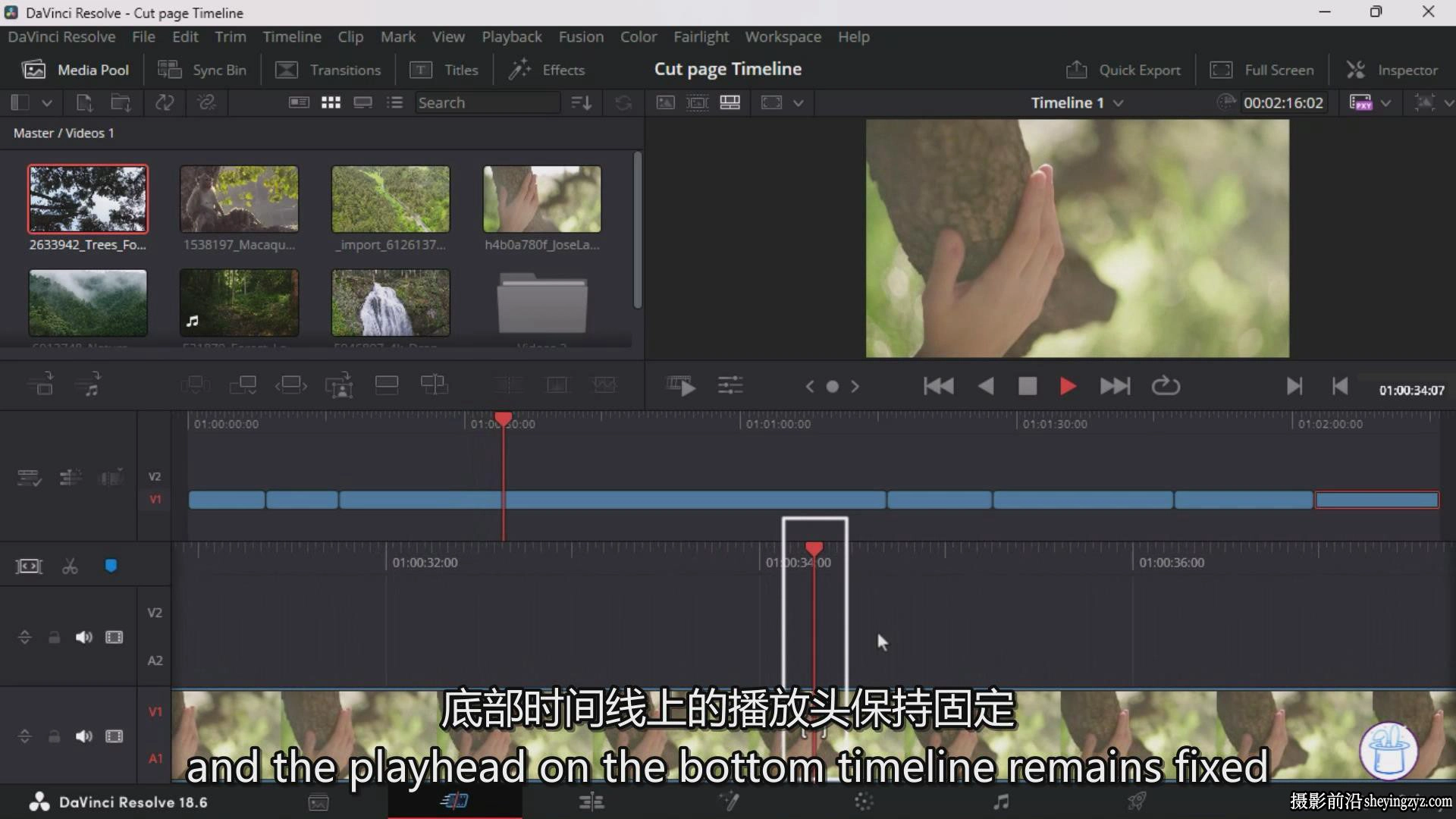 Davinci Resolve 训练营：完整的初学者剪辑调色指南教程-中英字幕