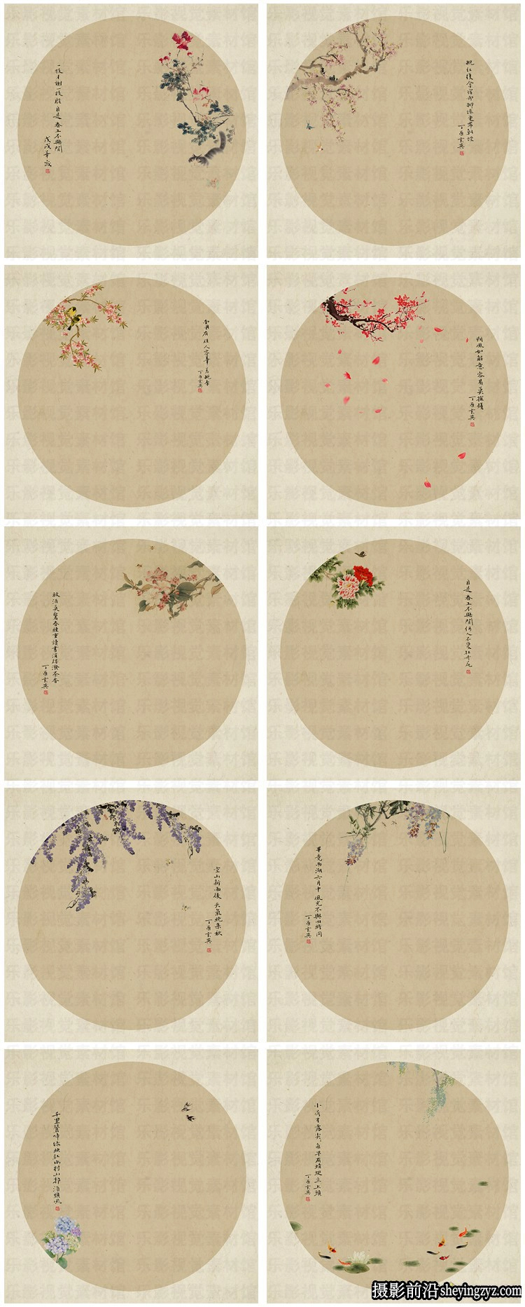 儿童工笔画中国风古风童趣系列50款模板+教程