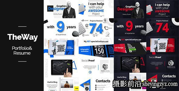 AE模板-企业简介包装片头模板 TheWay – Portfolio Resume