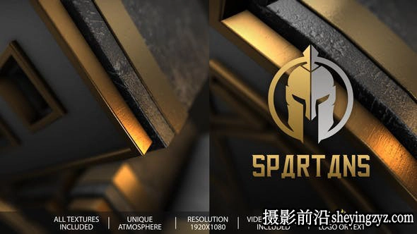 AE模板-E3D文字Logo模板 Epic Power And Elegant Gold Logo