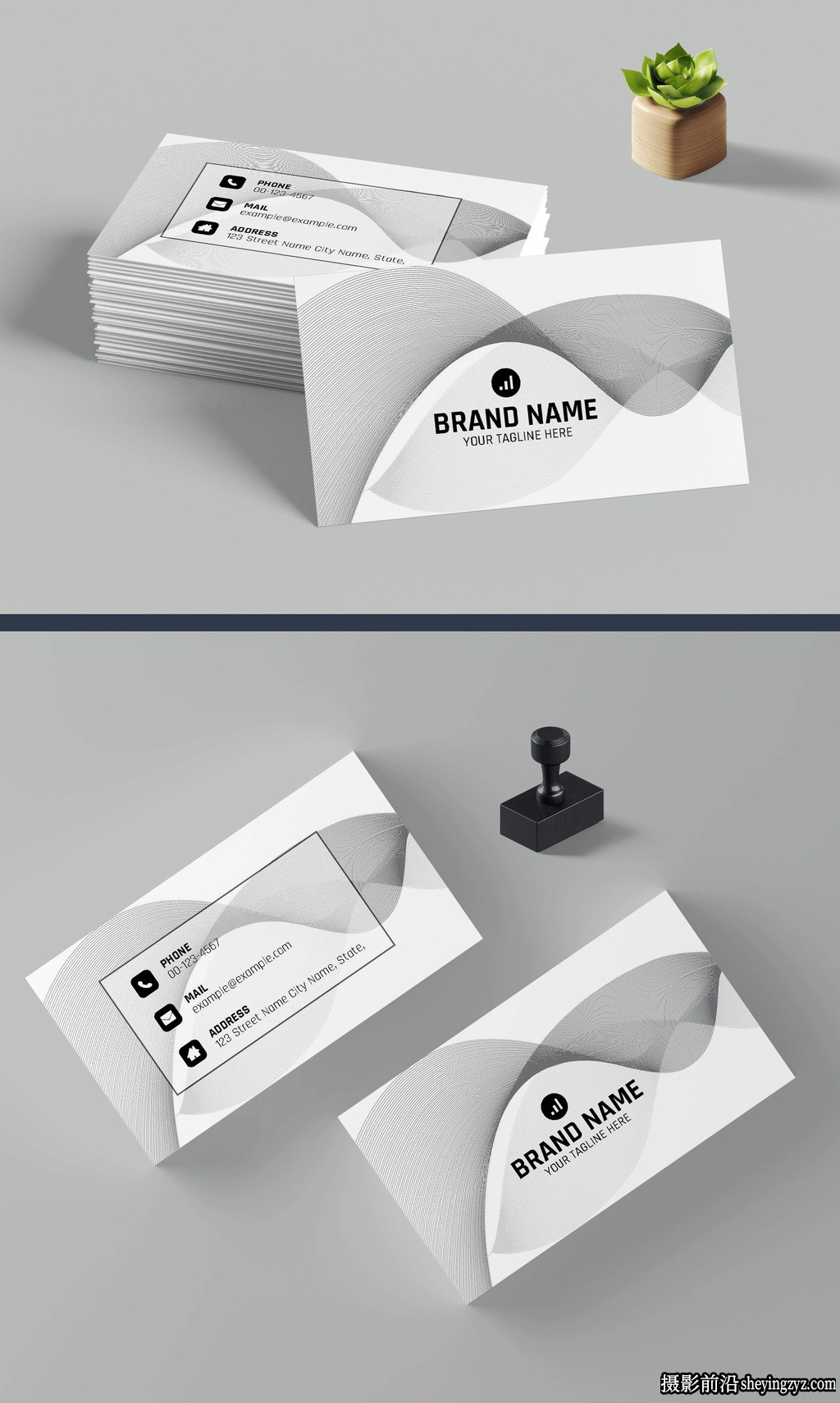 专业名片布局设计InDesign模板