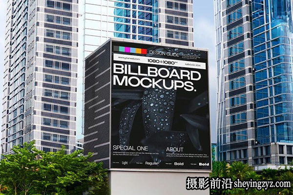 户外广告牌样机,大型广告样机