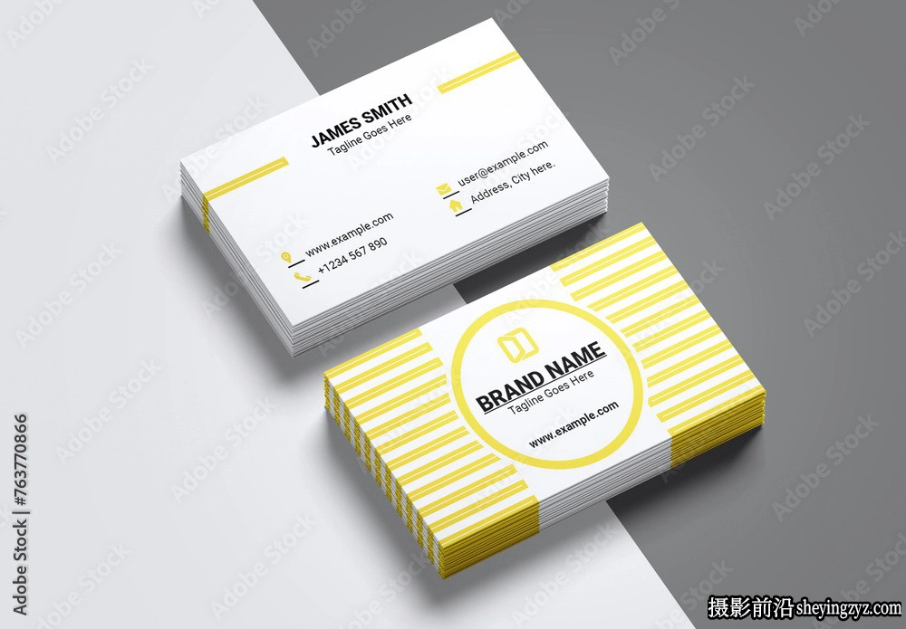 时尚商务名片设计布局InDesign模板