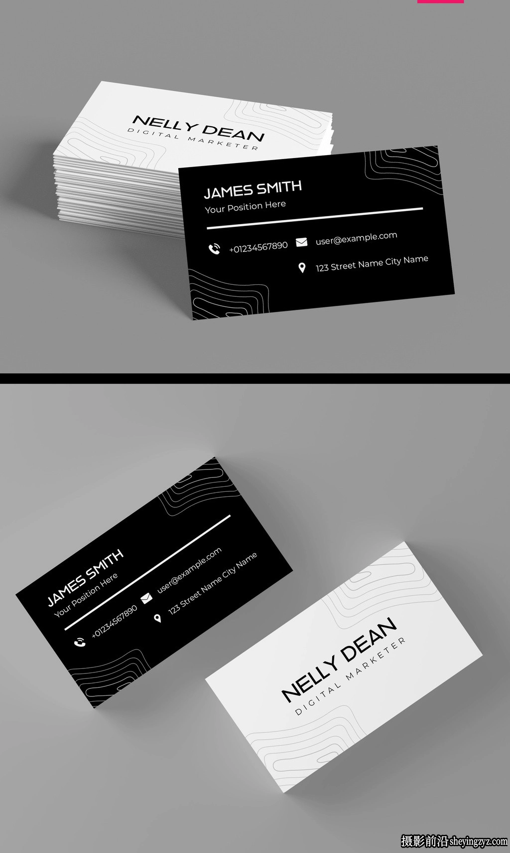 商务名片设计布局InDesign模板素材