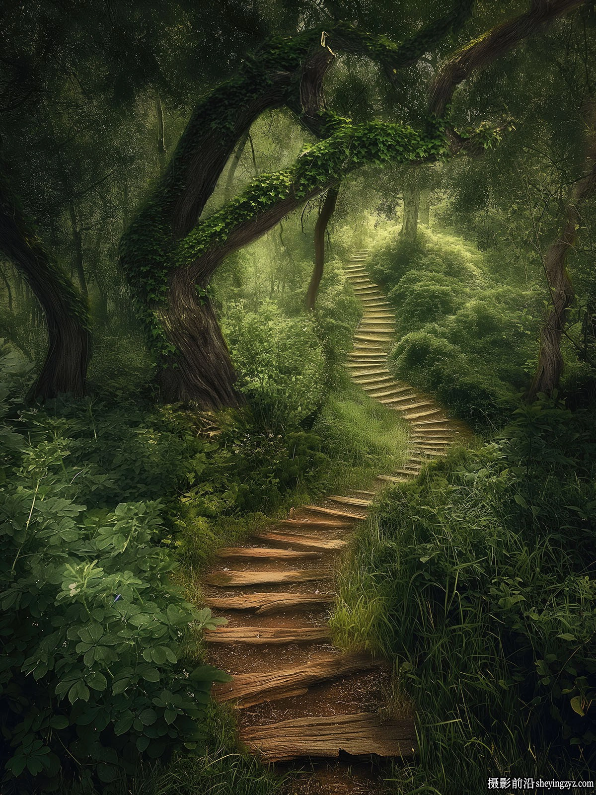 10张高清梦幻幻想森林风光数字背景素材