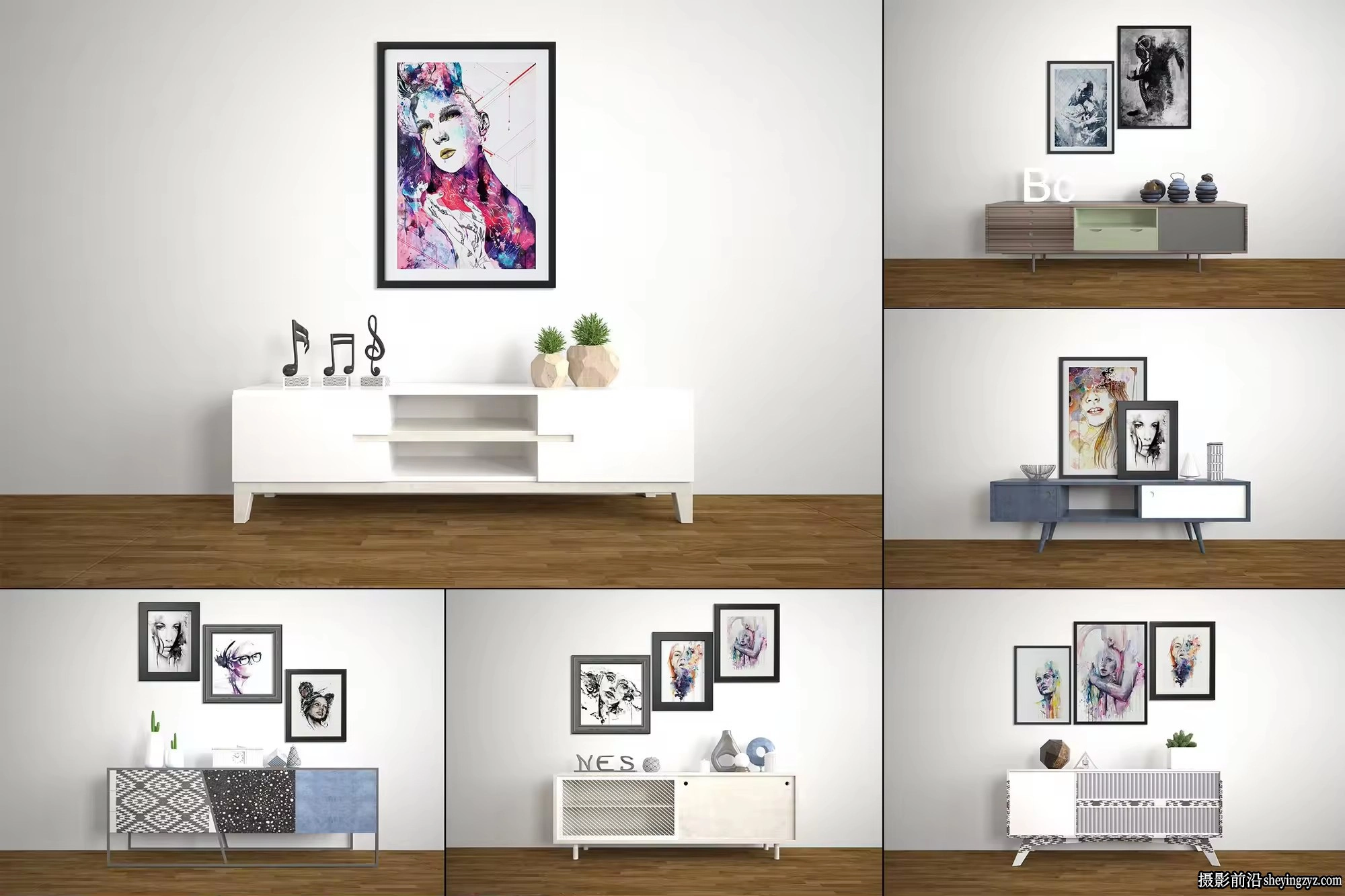 创意房间艺术照片作品展示样机