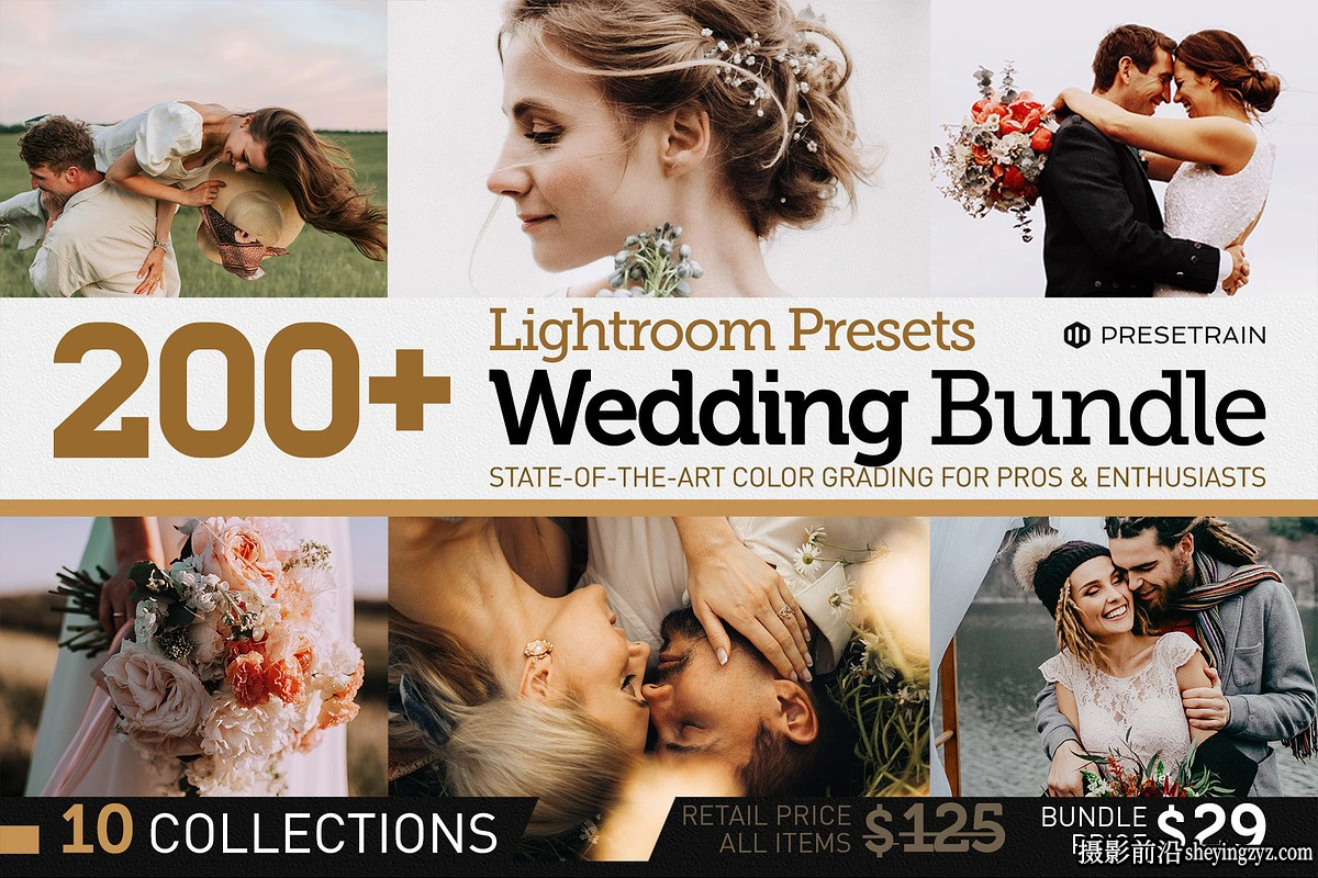 电影婚礼婚纱LR预设及手机lr预设PS动作合集200+ Wedding Presets Bundle