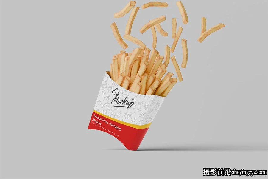 炸薯条盒样机,薯条包装样机