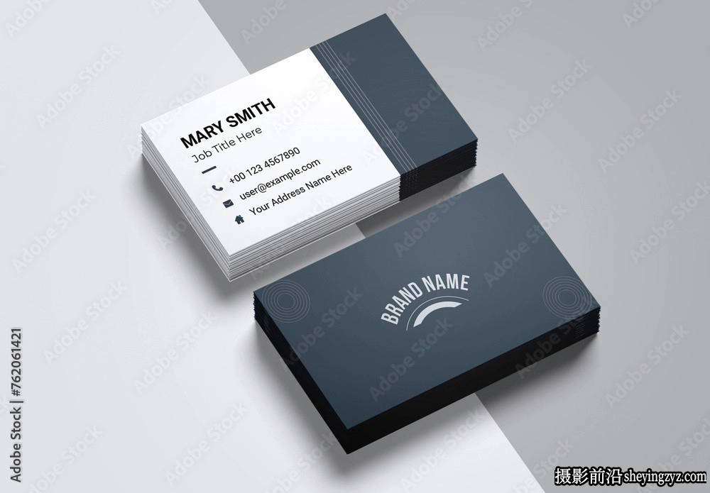 时尚名片卡片排版布局InDesign模板