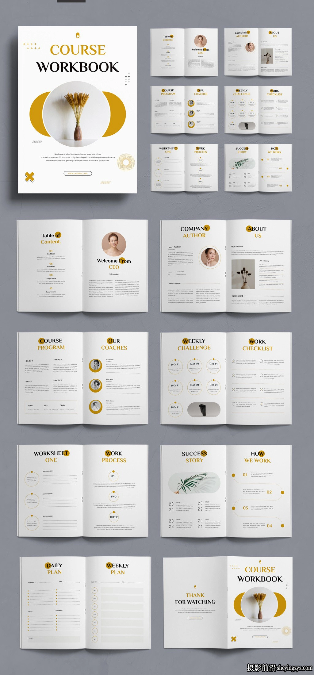 工作簿设计排版布局InDesign模板