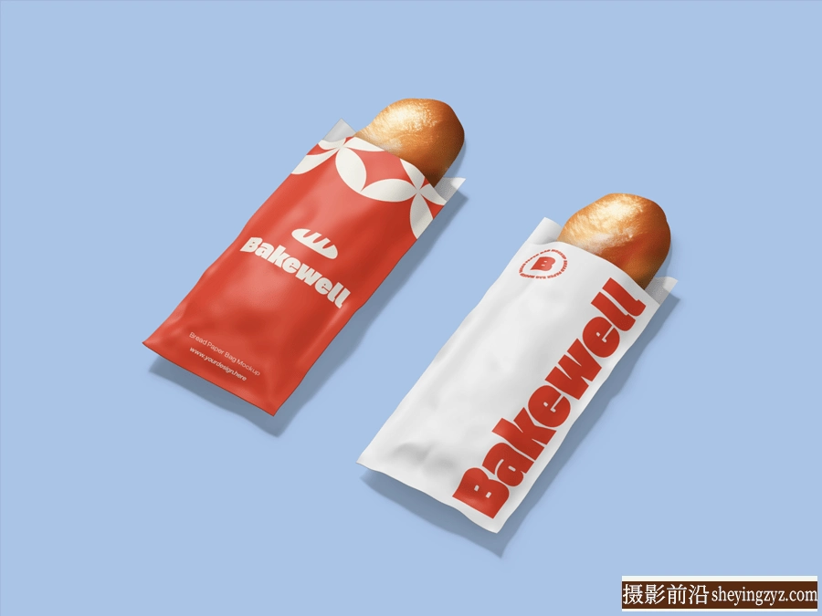 免费面包纸袋样机,面包展示样机