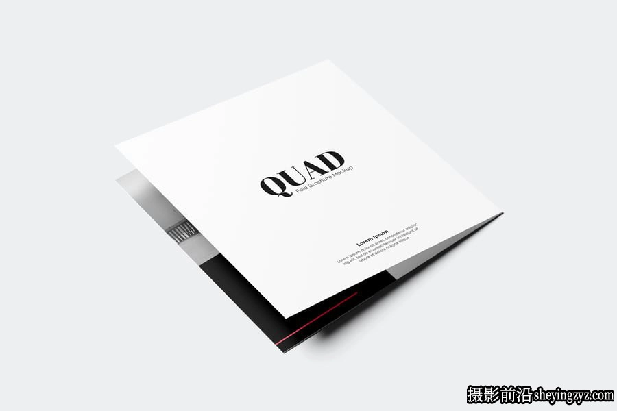 免费四折小册子样机模型