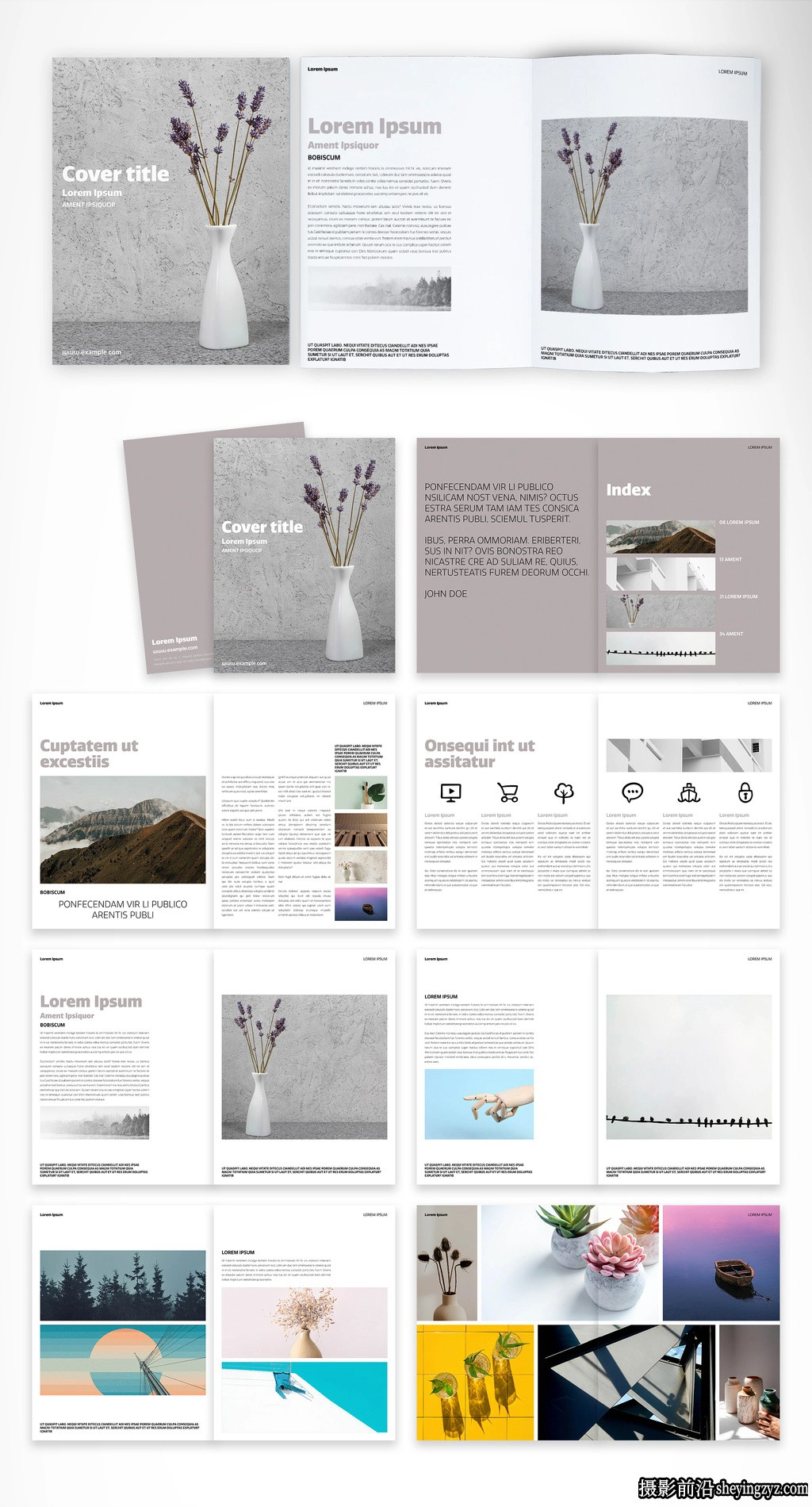 免费商业造型手册排版布局InDesign模板