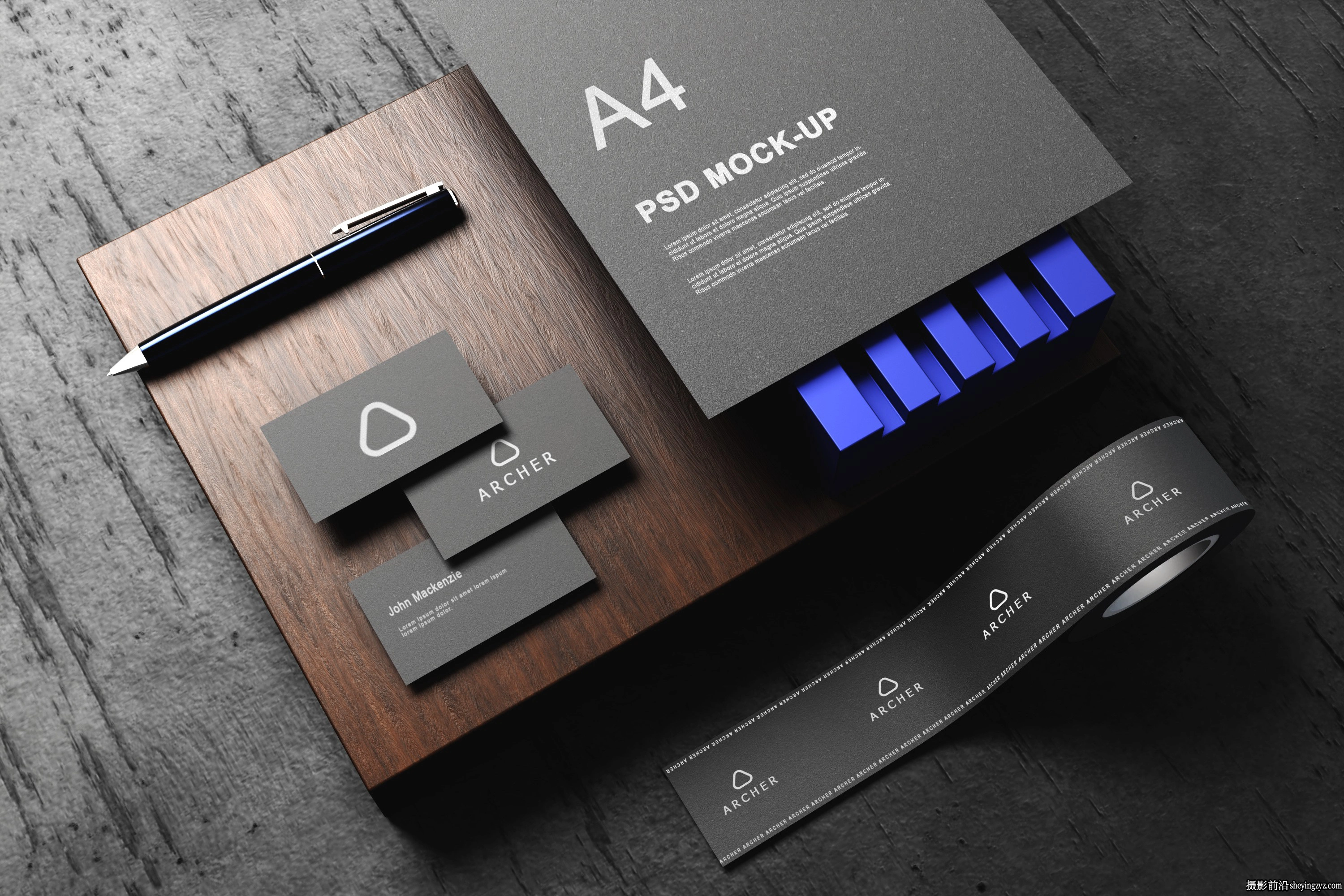 免费A4纸VI样机,A4纸样机展示模型