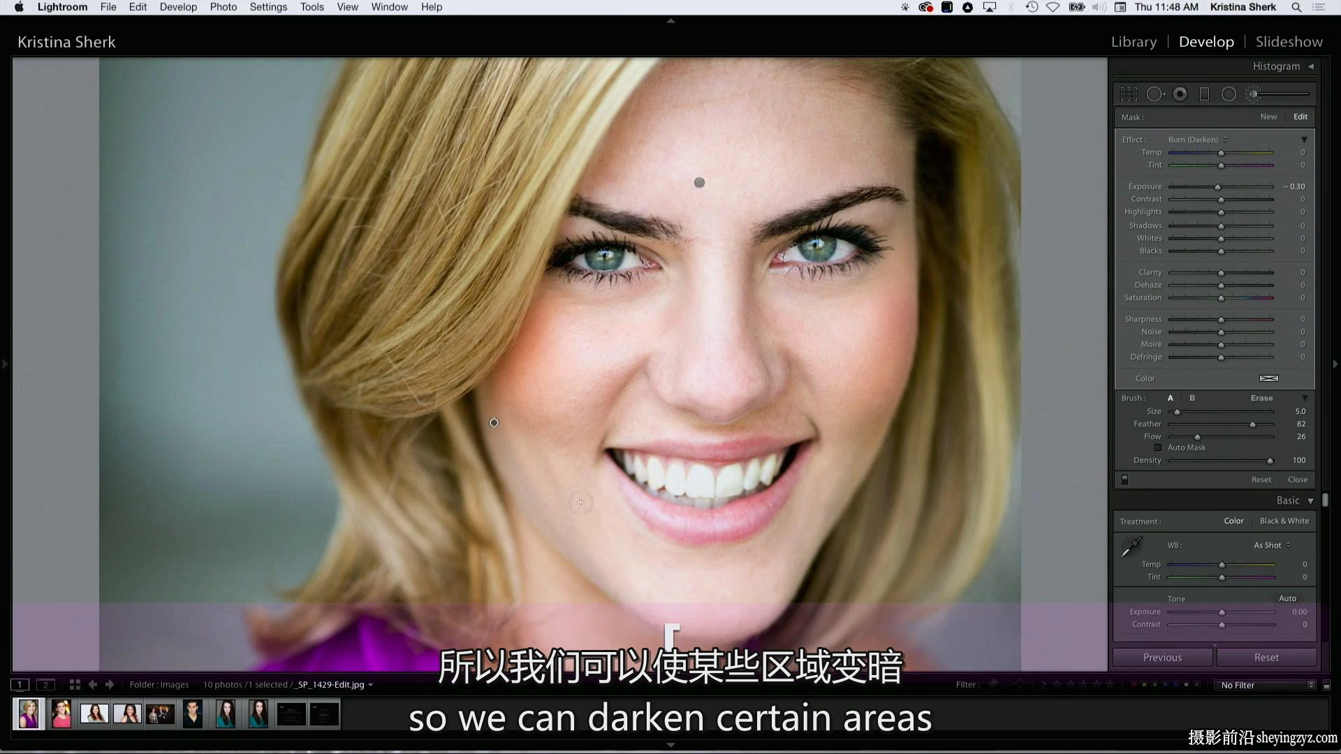 KelbyOne -Kristina Sherk Lightroom Classic肖像修饰教程-中英字幕