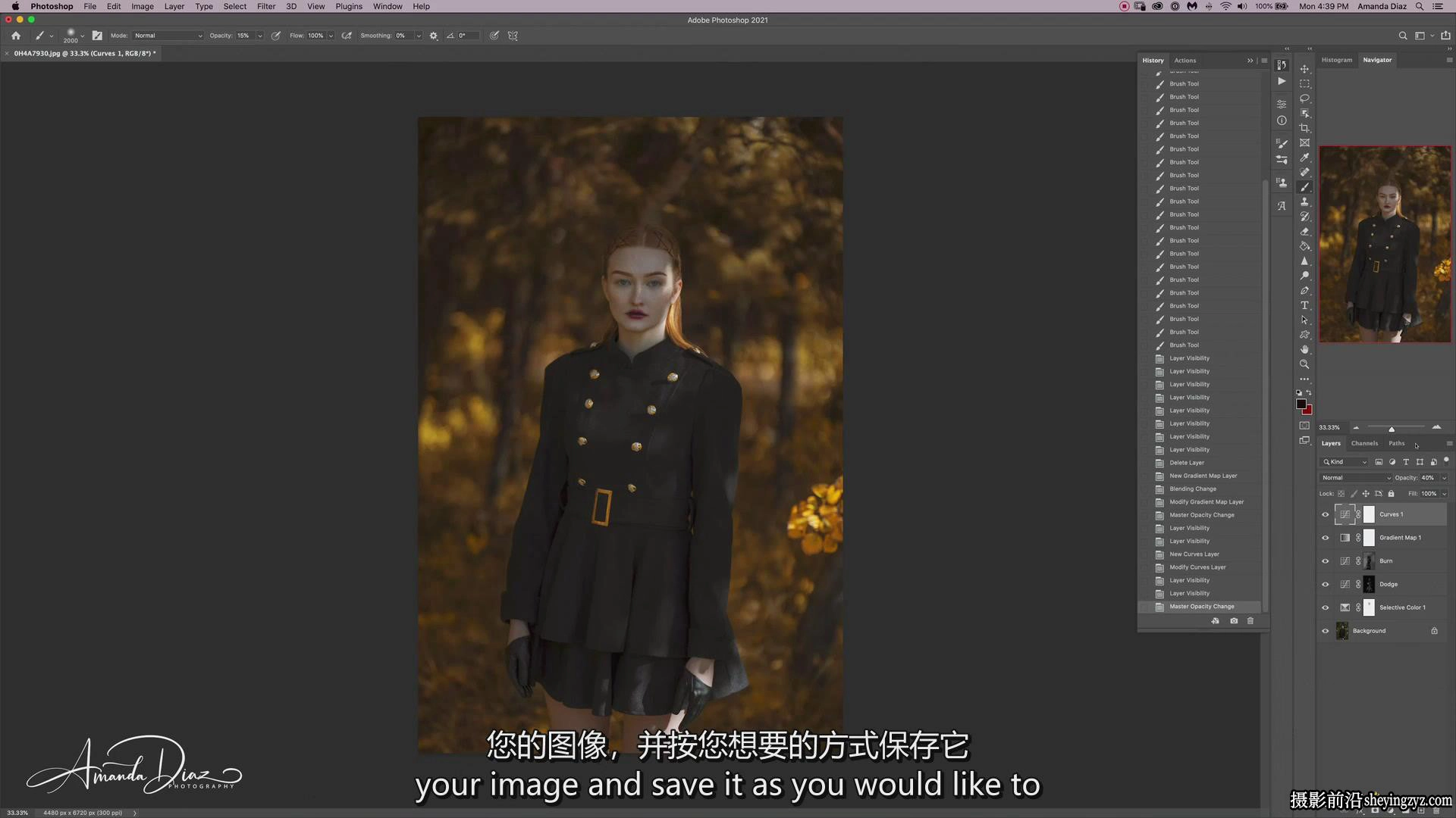 Amanda Diaz -时尚人像摄影布光及后期修图大师班教程-中英字幕