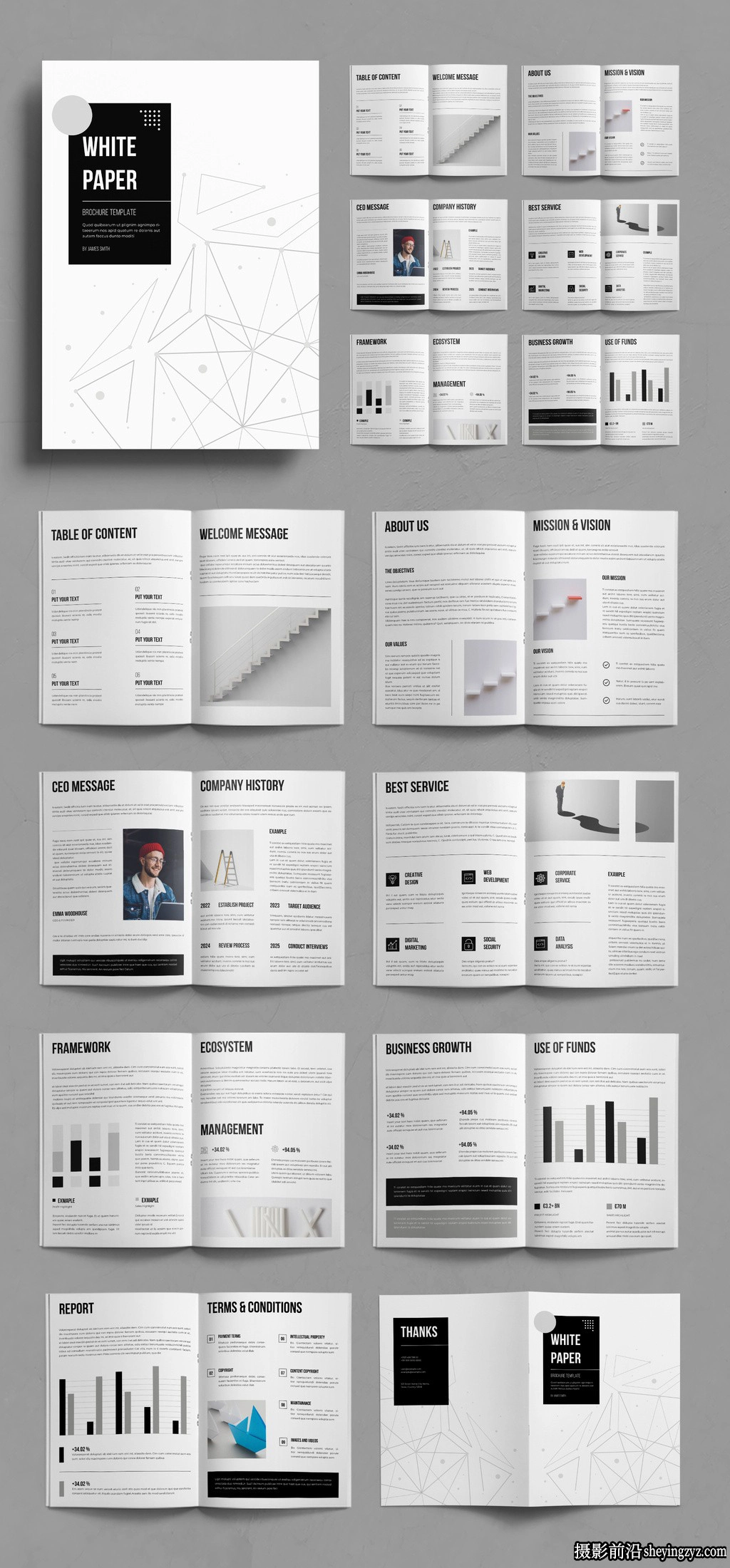 白皮书排版布局InDesign模板