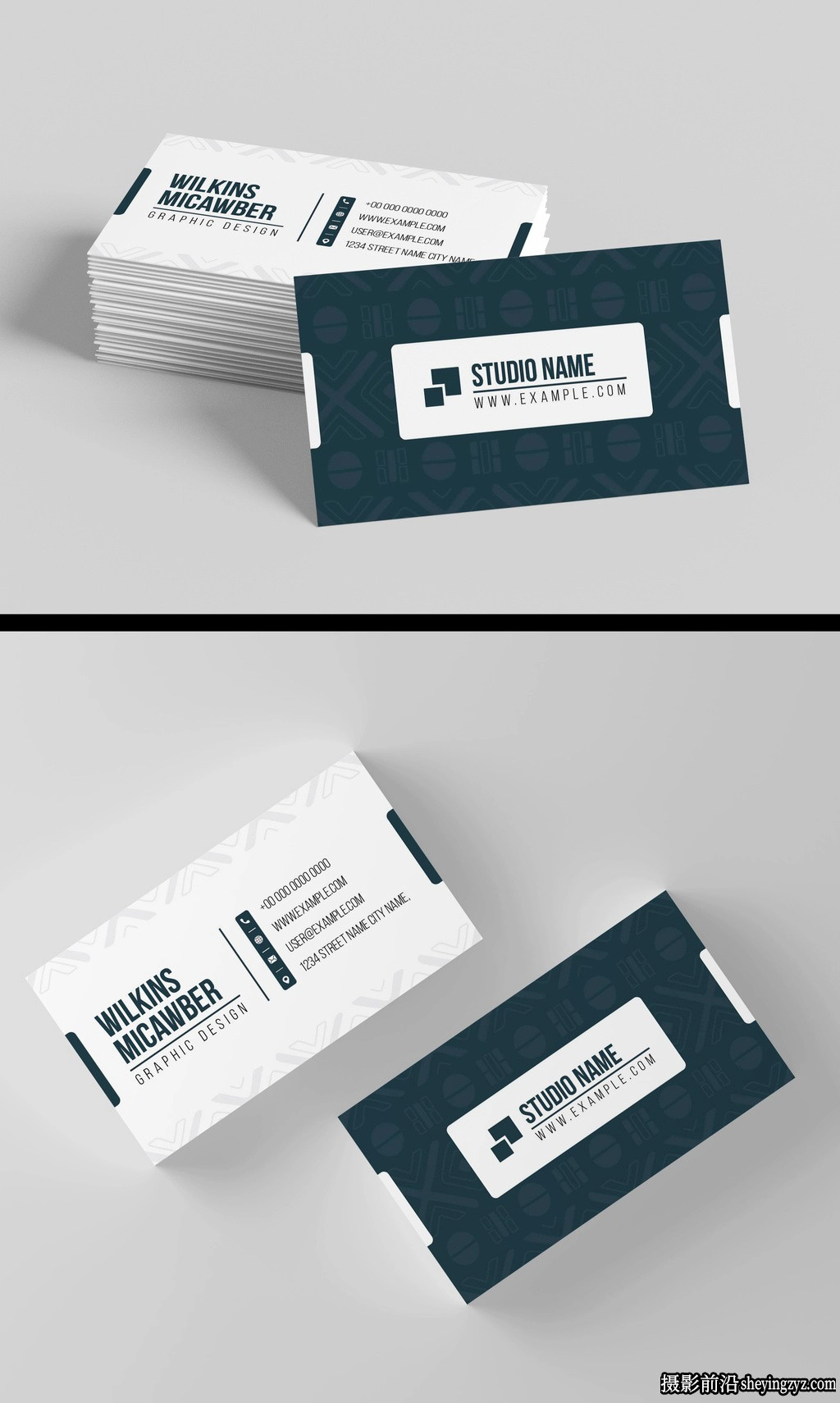 名片设计排版布局InDesign模板