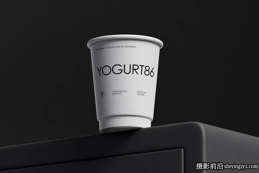烫银logo的纸杯样机,咖啡杯纸杯样机