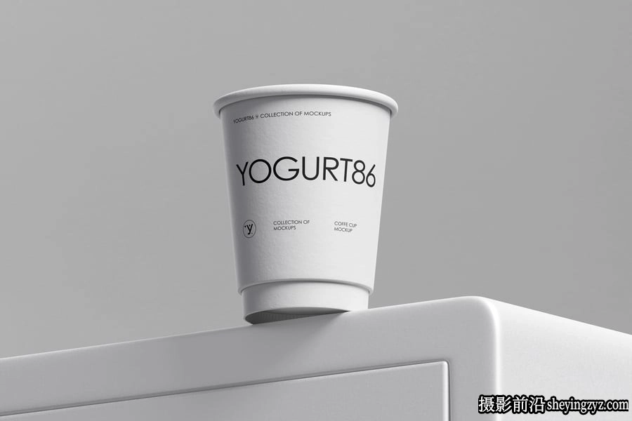 烫银logo的纸杯样机,咖啡杯纸杯样机