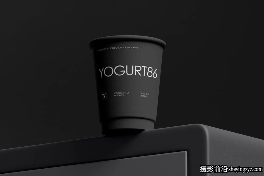 烫银logo的纸杯样机,咖啡杯纸杯样机