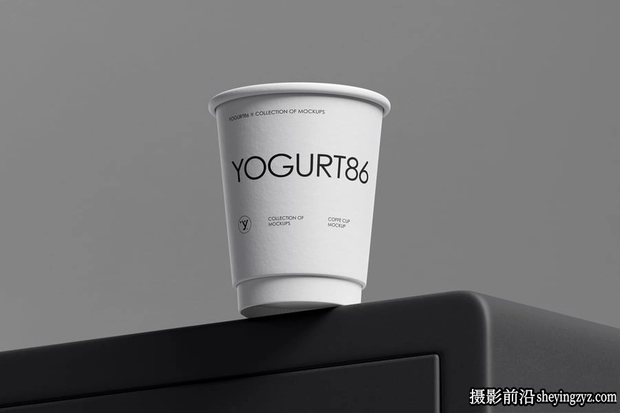 烫银logo的纸杯样机,咖啡杯纸杯样机