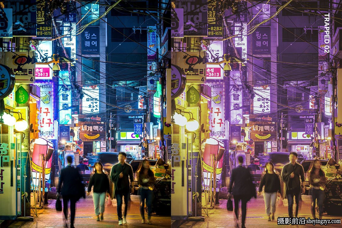 AI自适应蒸汽波城市夜景人工智能Lightroom预设及视频调色LUT预设