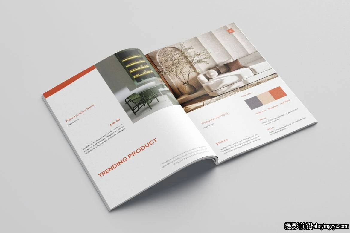 家具产品目录排版布局InDesign模板 Vol.14