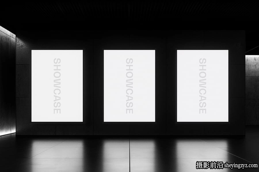 画廊屏幕样机,画廊展示样机模型