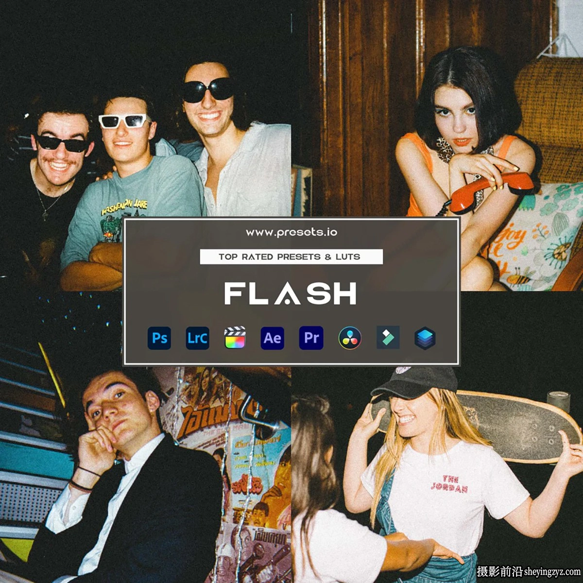 电影闪光胶片人像调色Lightroom预设 Presets.io – Flash Preset
