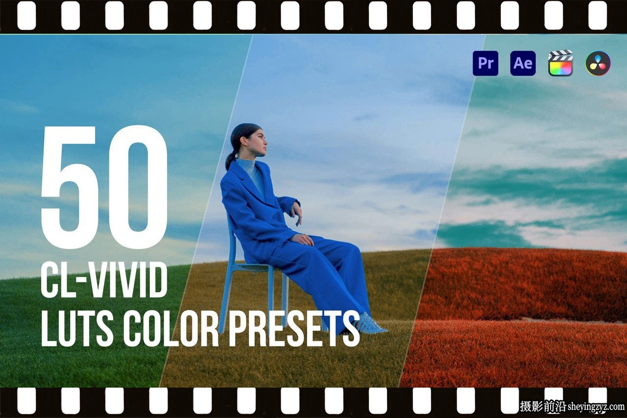Pixflow– CL-Vivid Cinematic LUTs 50种索尼阿莱电影调色LUT预设