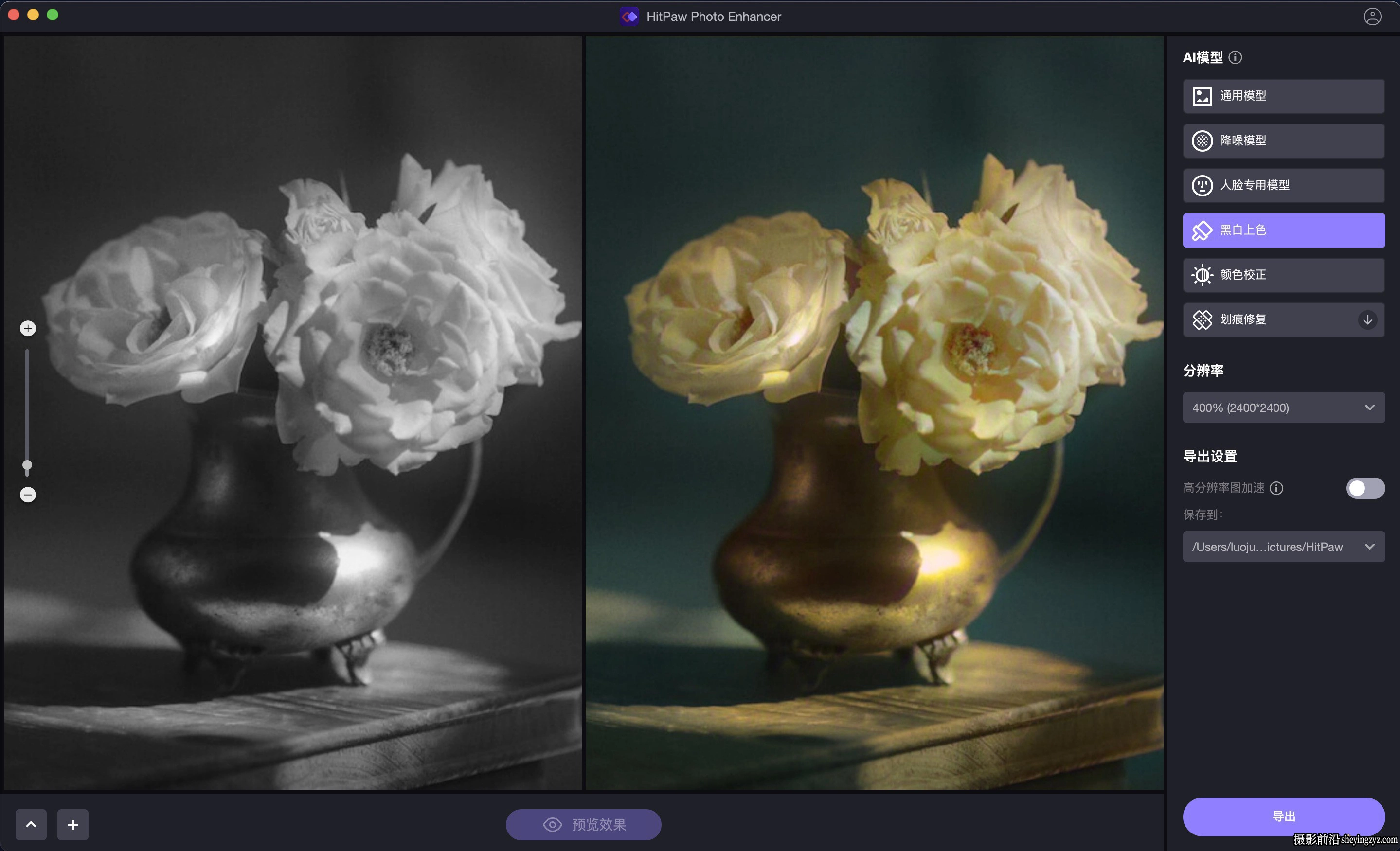 HitPaw Photo Enhancer for mac v2.7.0 AI图像放大降噪上色中文版