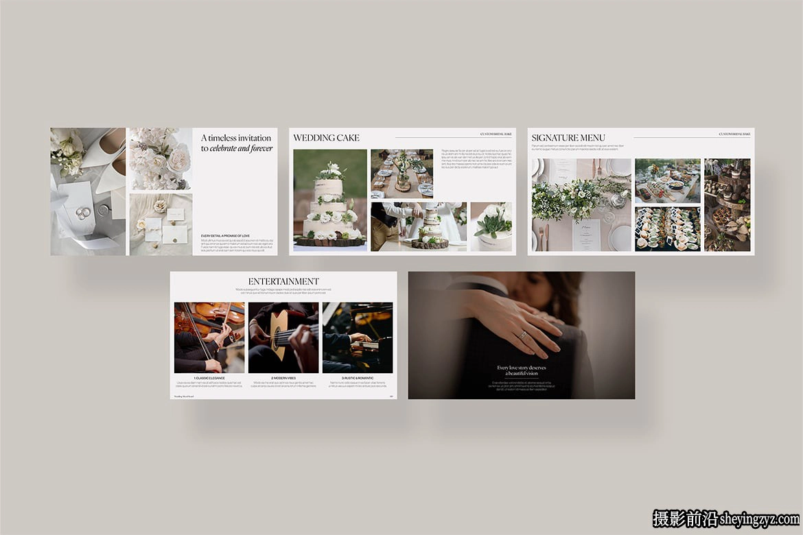 婚礼策划排版布局模板InDesign模板