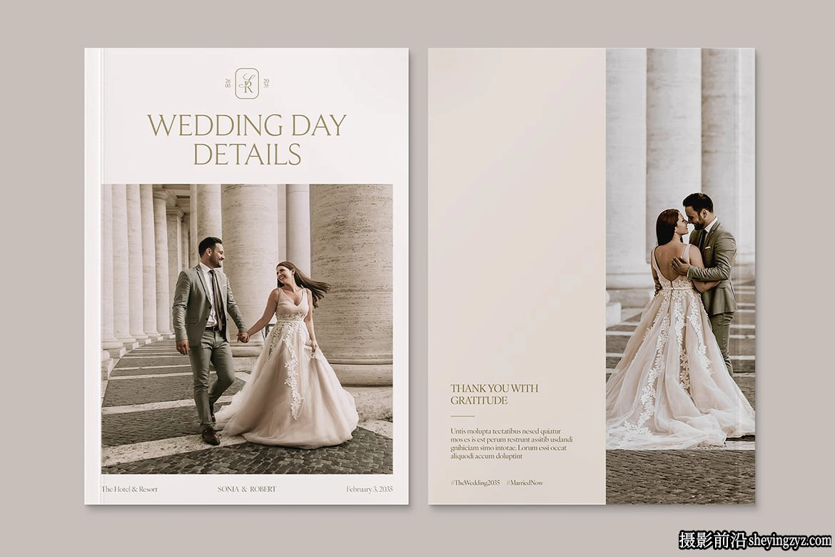 婚礼计划策划指南模板InDesign模板