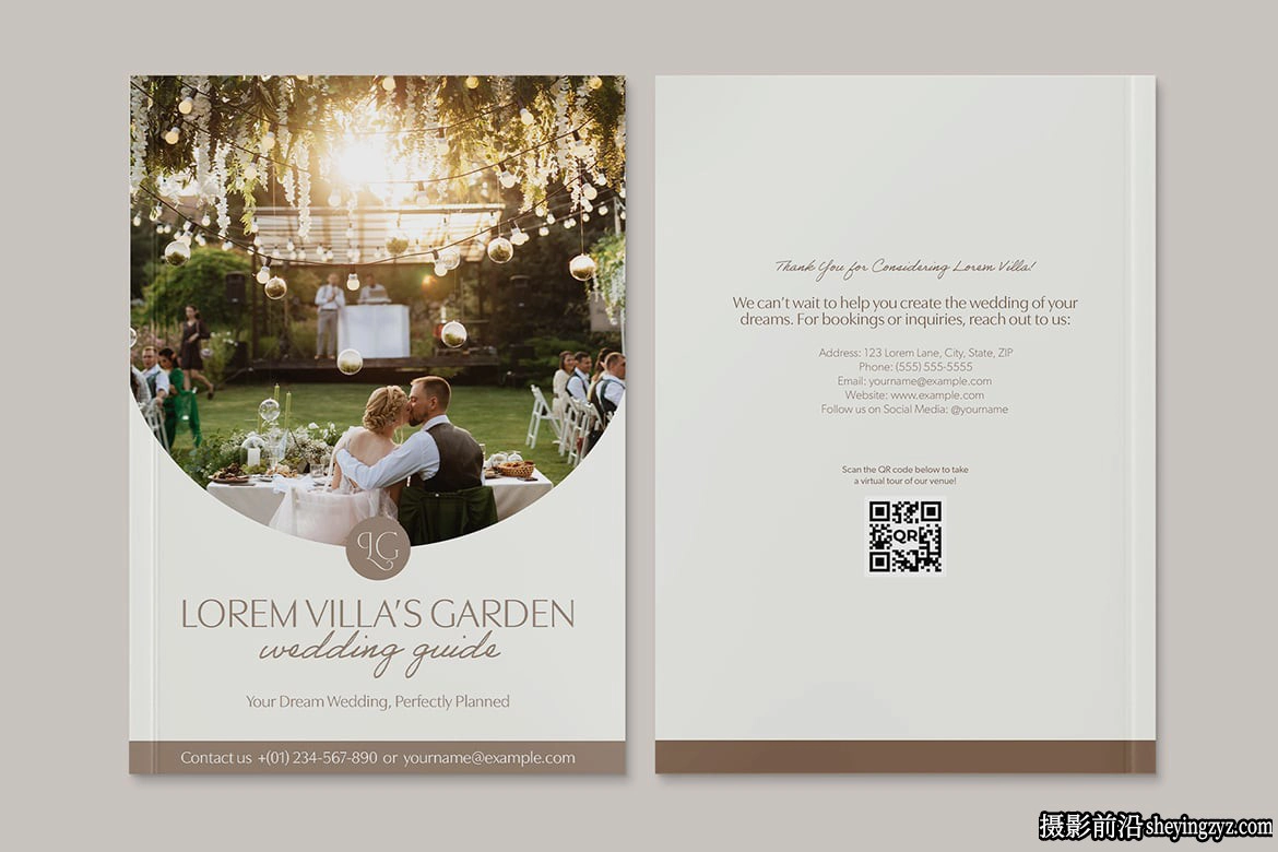婚礼指南婚礼接待场所InDesign模板