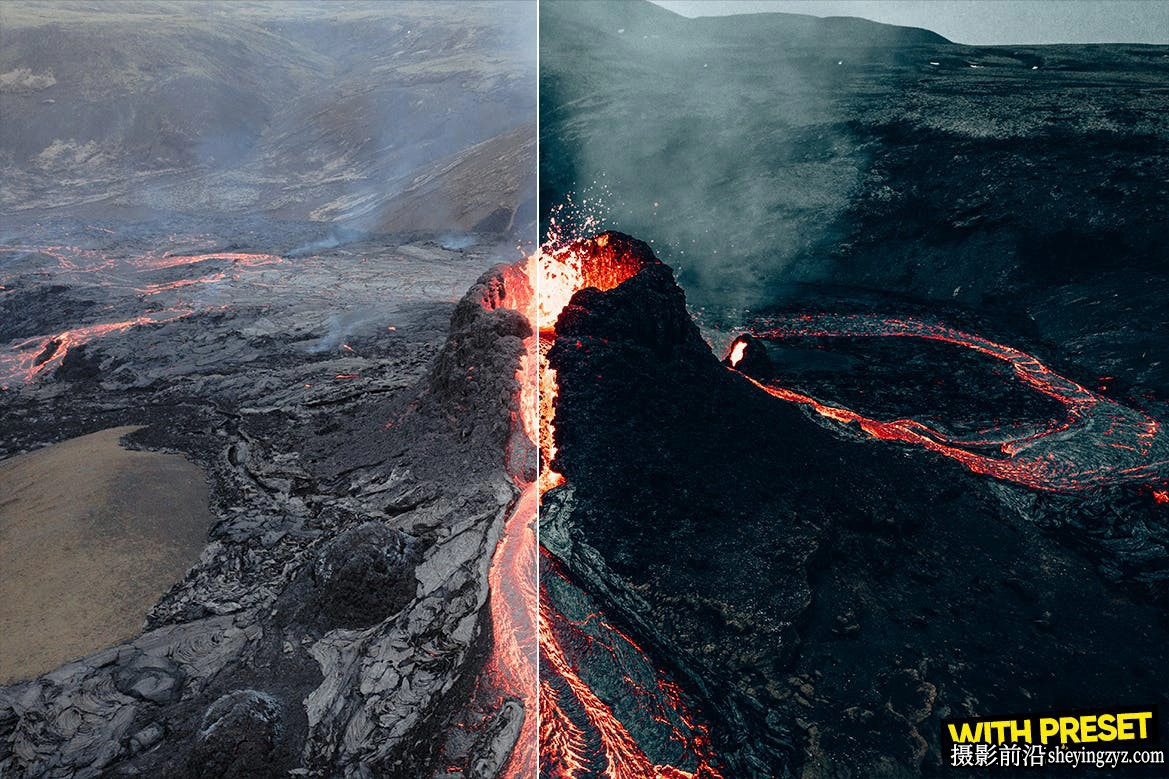 免费电影风光调色LR预设手机LR预设 ARTA Presets-Volcano Presets