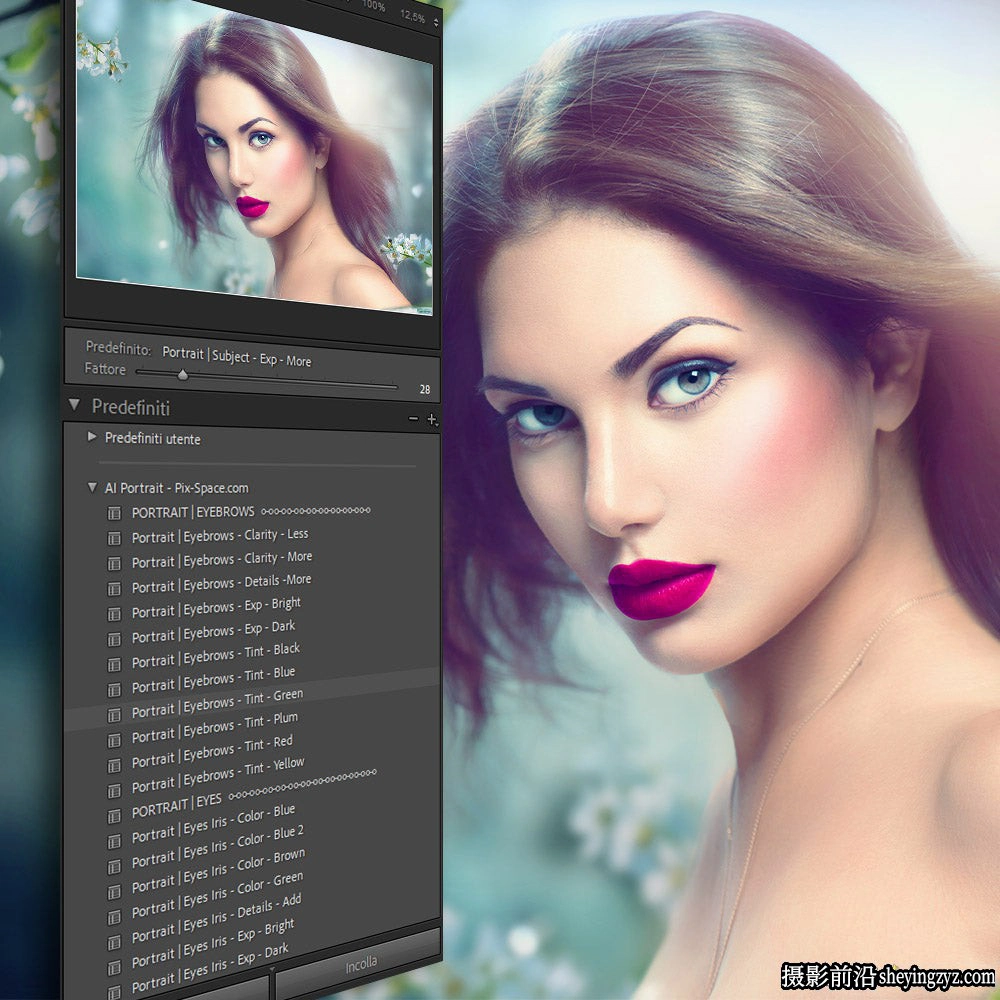 AI人工智能自适应人像修饰lr预设汉化版 AI Portrait LR Presets