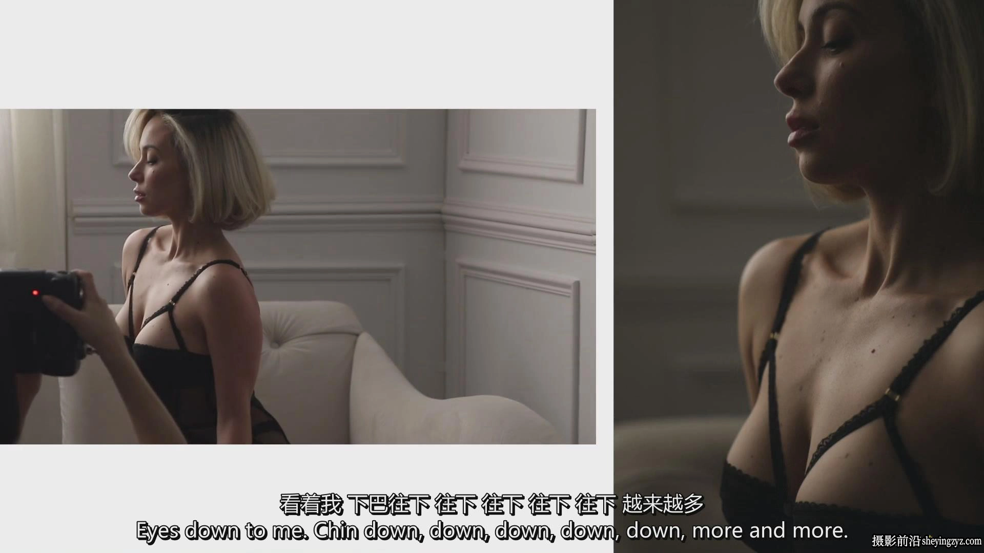 摄影工作室时尚私房人像标志性布光及摆姿式完整教程-中英字幕