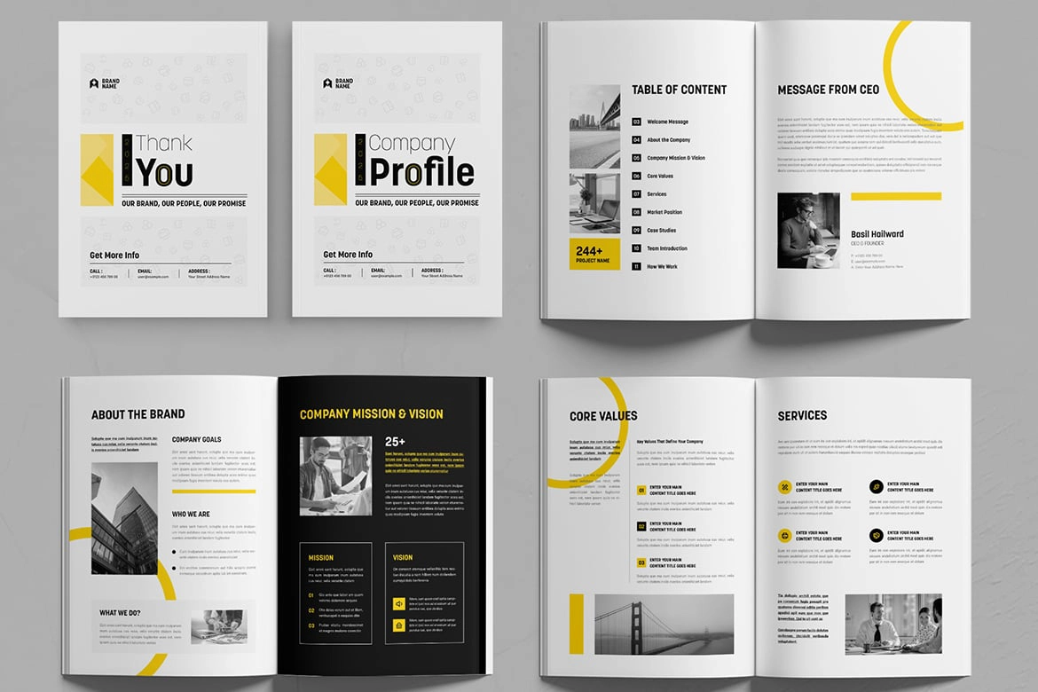 公司简介手册排版布局InDesign模板