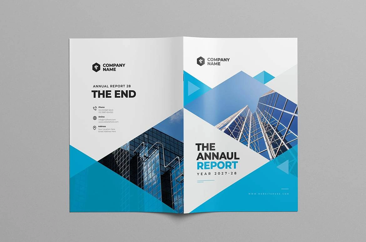 公司企业年度报告排版InDesign模板