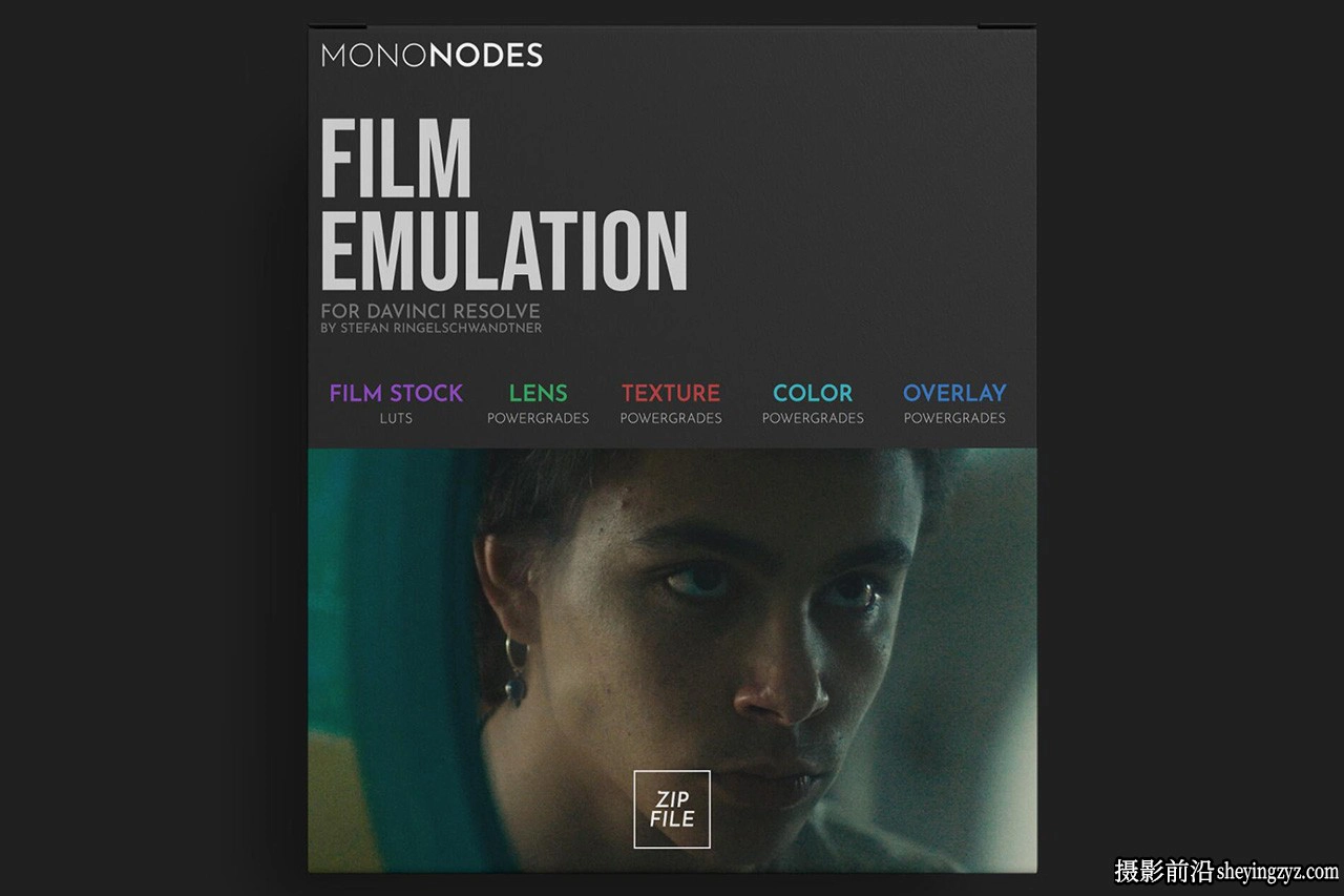 MonoNodes – FILM EMULATION电影仿真叠加纹理PowerGrade,LUT预设