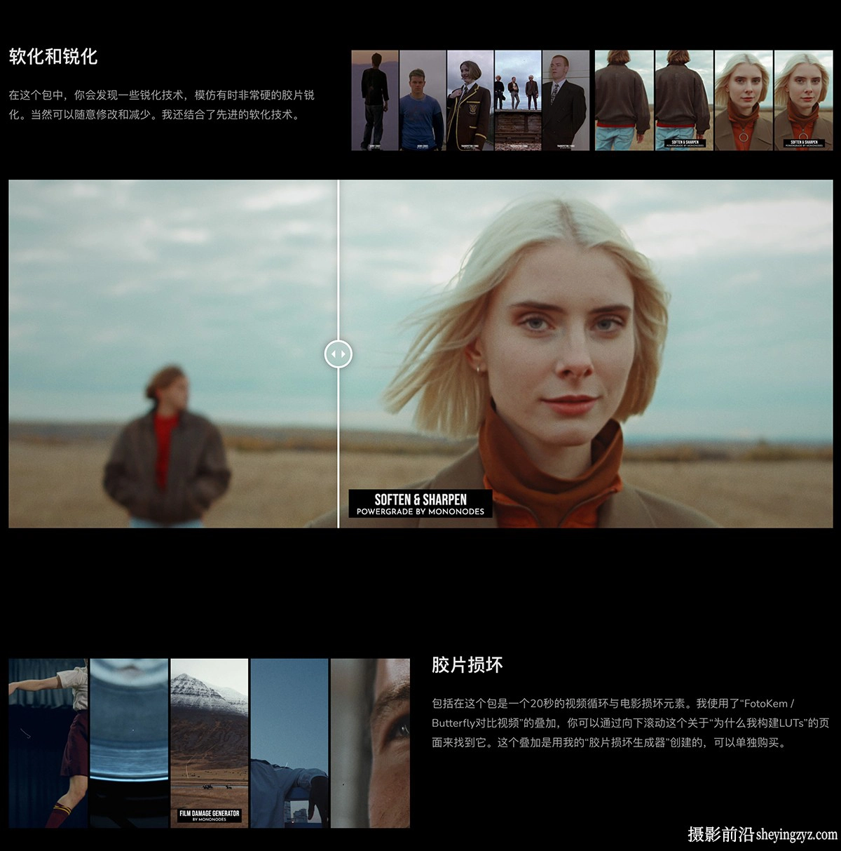 MonoNodes – FILM EMULATION电影仿真叠加纹理PowerGrade,LUT预设