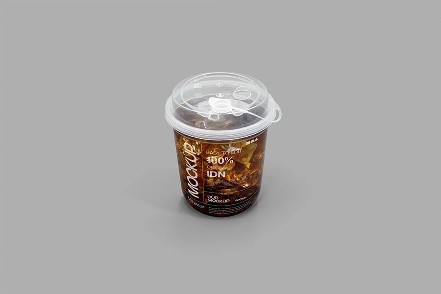 塑料杯样机,饮料产品杯子样机