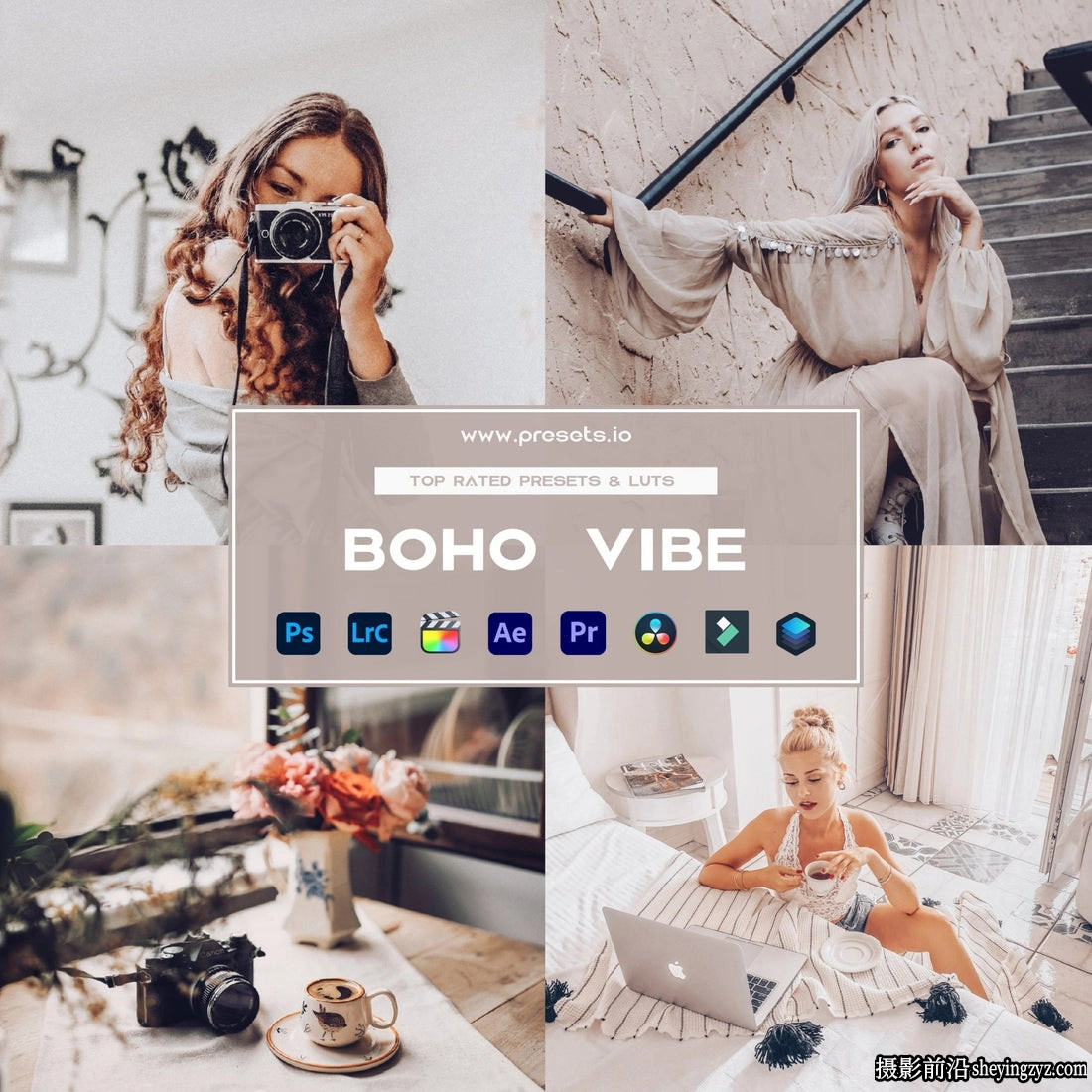 波西米亚电影风格LR预设手机LR预设 Presets.io -Boho Vibe Preset