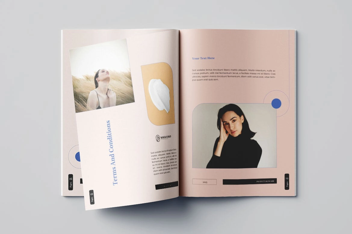 医美护肤手册第35卷InDesign模板